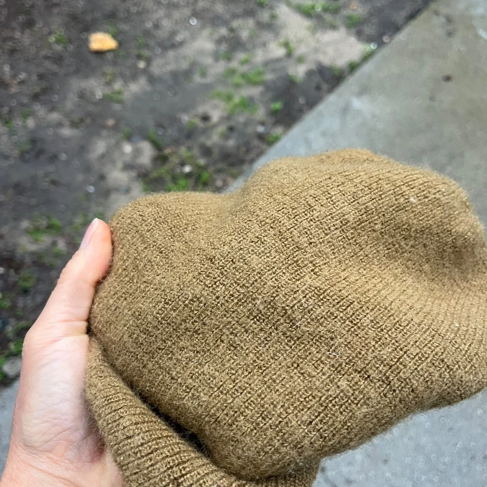 Vintage 100 wool beanie vtg workwear like carhartt 90s grunge skater made in usa - Picture 8 of 8